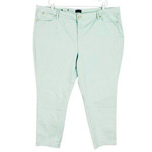 Talbots Women's Stretch Mint Green Stretch Cropped Jeans Size 46x29